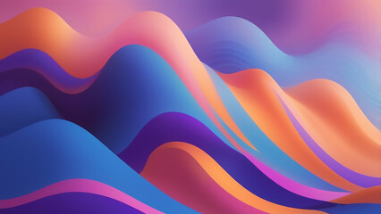 Abstract wavy background with modern gradient colors. Trendy liquid design. Motion sound wave. Vector illustration for banners, flyers and presentation.	