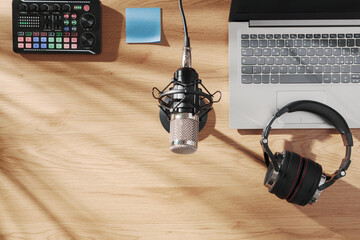Professional home studio with audio equipment