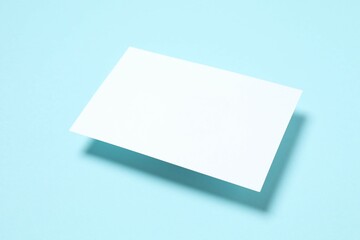 White paper card on color background