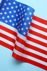 Fototapeta premium Beautifully waving star and striped American flag