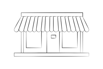 Store line design. Store vector illustration.