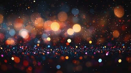 Fototapeta premium Snowflakes in intricate, abstract shapes seem to drift lazily across the scene, their edges softly illuminated.