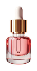 Refreshing facial serum bottle on high fidelity product minimalistic close-up view skincare concept isolated on transparent background png