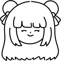 Chinese New Year children Outline coloring image