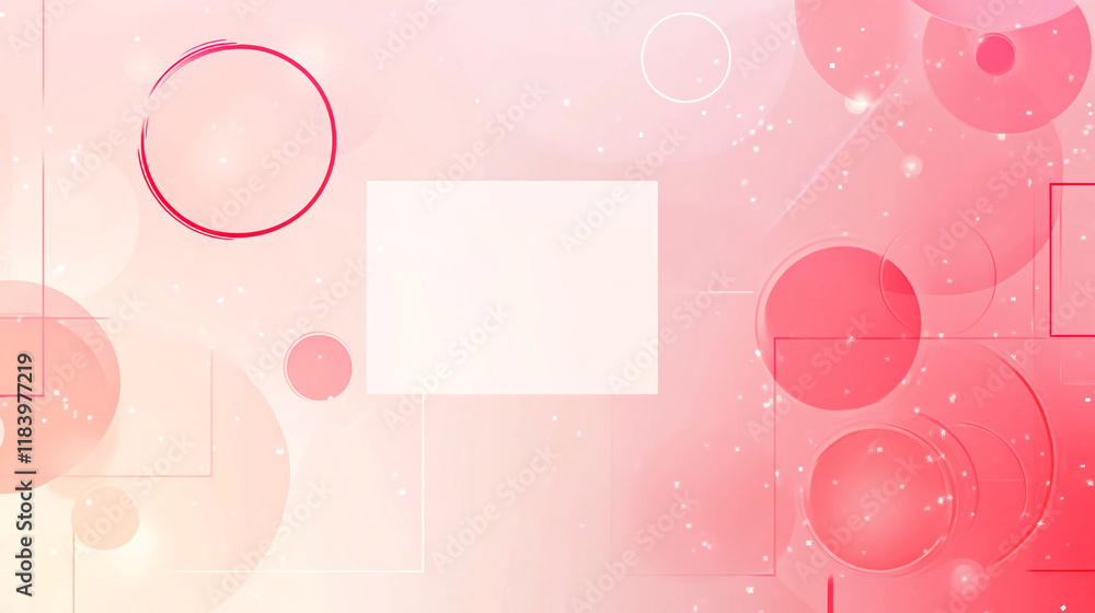 Poster a light pink background with a glass-like material effect and light red gradient, perfect for presen