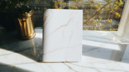 A blank book mockup
