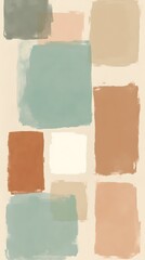 Fototapeta premium Abstract composition of geometric shapes in muted colors creates a modern art piece for home decor