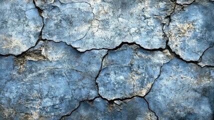 Obraz premium Cracked Blue Surface Texture Background