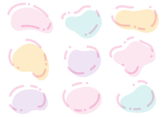 カラフルな流体シェイプのフレームセット