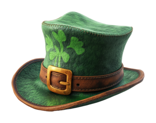 Celebratory saint patrick's day hat on high fidelity festive theme studio isolated on transparent background png
