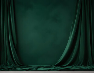 A soft velvet fabric in dark green for a luxurious feel.
