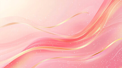 A pink background with golden lines, featuring a pink and gold color scheme for technology presentations.