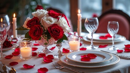 Romantic valentine dinner