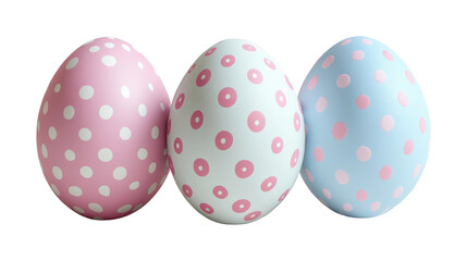 Obraz premium Colorful easter eggs on festive decoration still life studio environment close-up perspective isolated on transparent background png