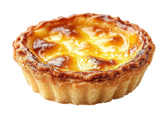 Delicious egg tart on food culinary studio high fidelity generative design isolated on transparent background png