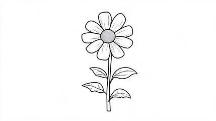 Naklejka premium A simple drawing page for coloring, designed for easy and creative coloring activities for kids.