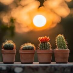 Cacti at Sunset
