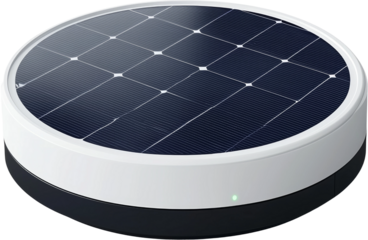 Modern Round Solar Panel for Eco-Friendly Energy Isolated on transparent background