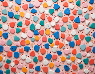 Fototapeta premium A terrazzo surface with multicolored chips.
