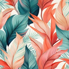 seamless pattern with feathers