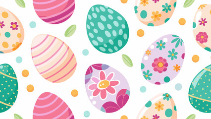 Festive mood with flowers and eggs.