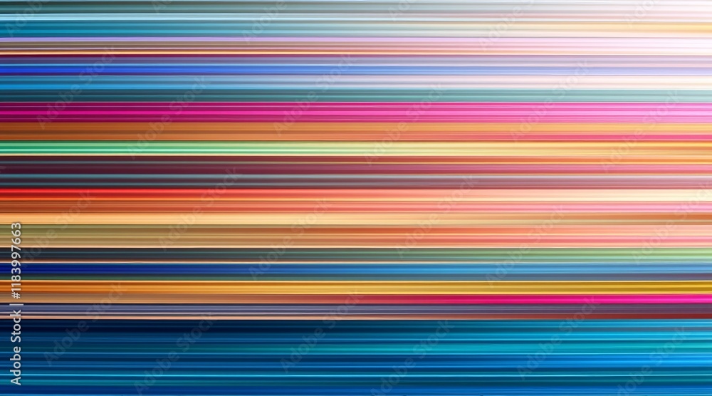 Poster horizontal stripes in various colors create a vibrant and dynamic abstract background, perfect for m
