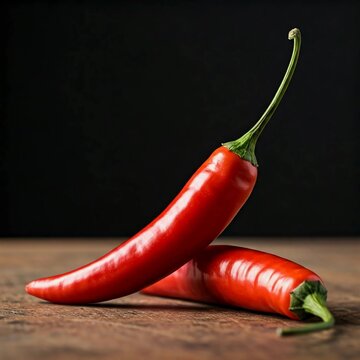 Red chilli and peaper white background.