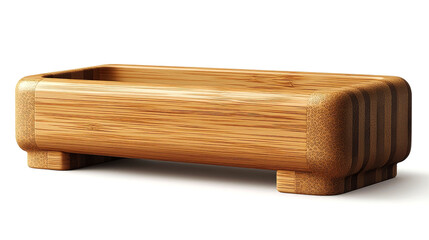 Elegant Bamboo Tray: Modern Home Decor & Organizer