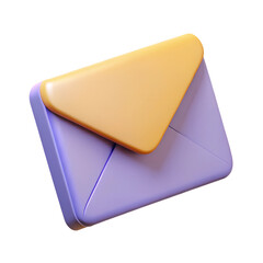 Envelope email. Postal letters Realistic 3d design In plastic cartoon style. Sending messages symbol