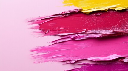 Vibrant Lipstick Swatches Pink Magenta Yellow Makeup Texture