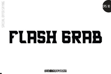 Flash Grab Special Offer Template Design Banner Typography Text
