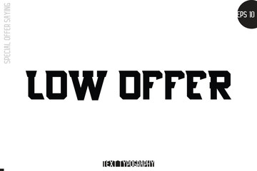 Low Offer Special Offer Template Design Banner Typography Text