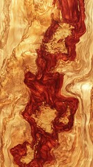 Naklejka premium Stunning Wood Grain Abstract Art with Gold Accents