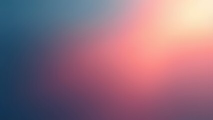 Abstract Digital Art Background, Deep Blue to Soft Pink Gradient with Coral Light Rays - AI Generated