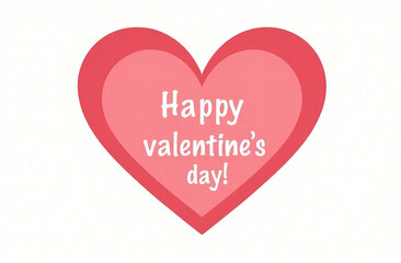The inscription "Happy Valentine's Day" in red on a white background isolated.