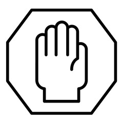 Obraz premium Halt Icon