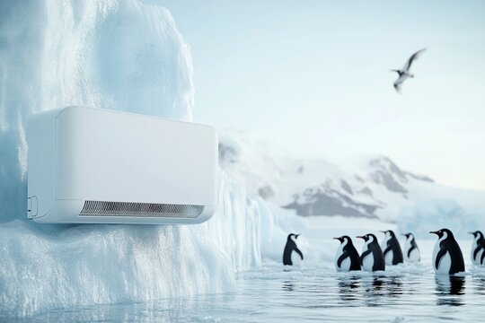 Arctic Air Conditioner: Penguins and Climate Change Impacts,  Cooling Systems in Extreme Cold, Environmental Solutions