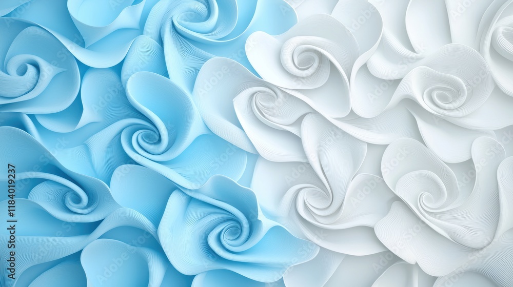 Poster abstract background of frost covering a surface, creating swirling patterns and textures, with a gra