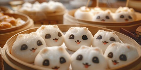 Bao Buns in the Shape of Cute Animal Faces, Bao Buns with Cute Animal Faces for a Unique Dining Experience