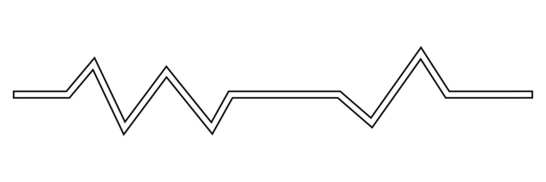 Life line icon vector. Heartbeat line icon. Medetsina sign. Cardiogram line icon, sign. Heart pulse silhouette, icon, symbol.
