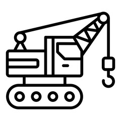 Crawler Crane Icon