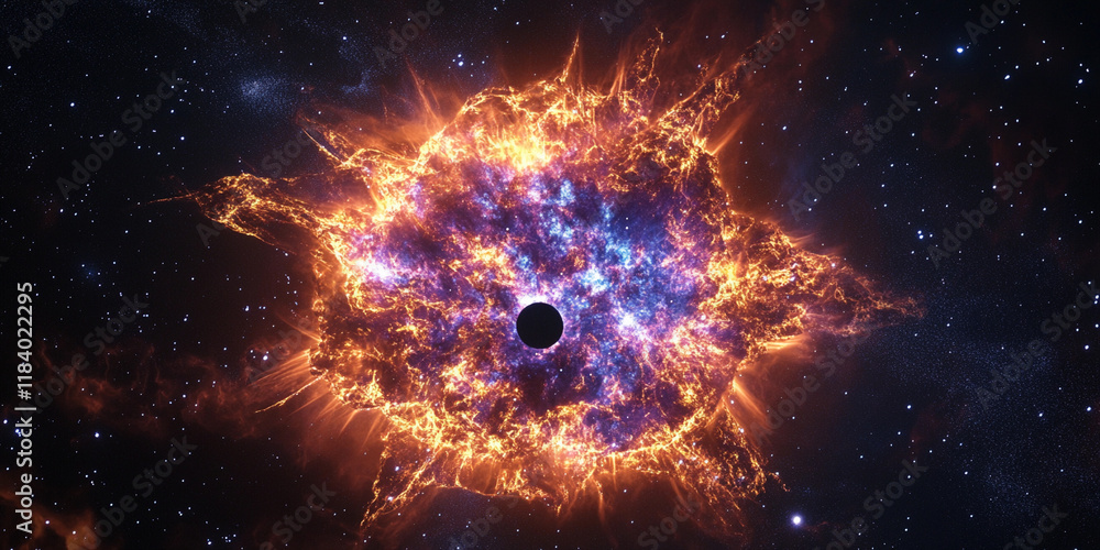 Poster stunning celestial explosion in deep space captures imagination
