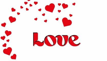 Love and hearts, 14 February valentine's day concept 