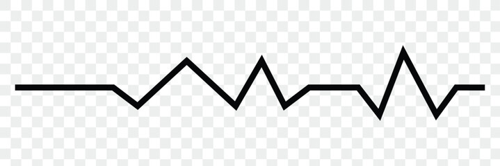 heart rhythm set , Electrocardiogram, ECG - EKG signal, Heart Beat pulse line concept design element