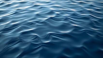 Obraz premium Abstract Navy Blue Water Ripples, Subtle Movement and Reflections - AI Generated Texture