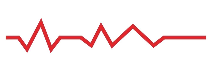 Heart rate monitor line vector isolated on white background. Heart rate pulse rhythm line. Eps 10.