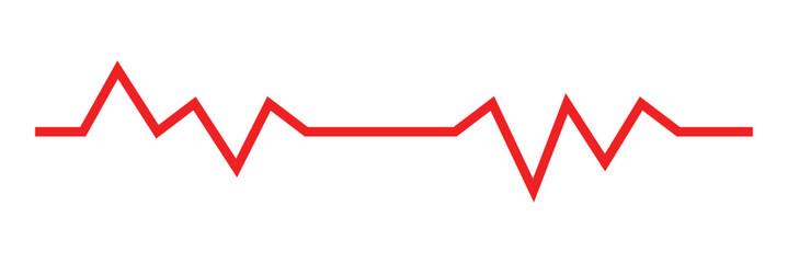 Heart beat icon set. Life line icon.