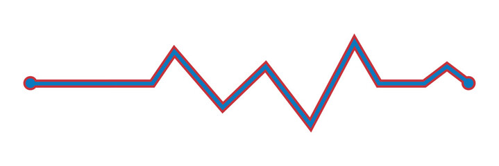 Heart rate monitor line vector isolated on white background. Heart rate pulse rhythm line. Eps 10.