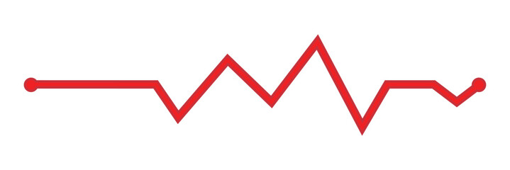 heart rhythm set , Electrocardiogram, ECG - EKG signal, Heart Beat pulse line concept design element