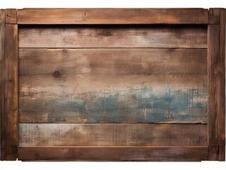 Isolated Wooden Frame on White Background for Creative Backgrounds, Displays, or Artwork in High-Resolution Gigapixel Quality